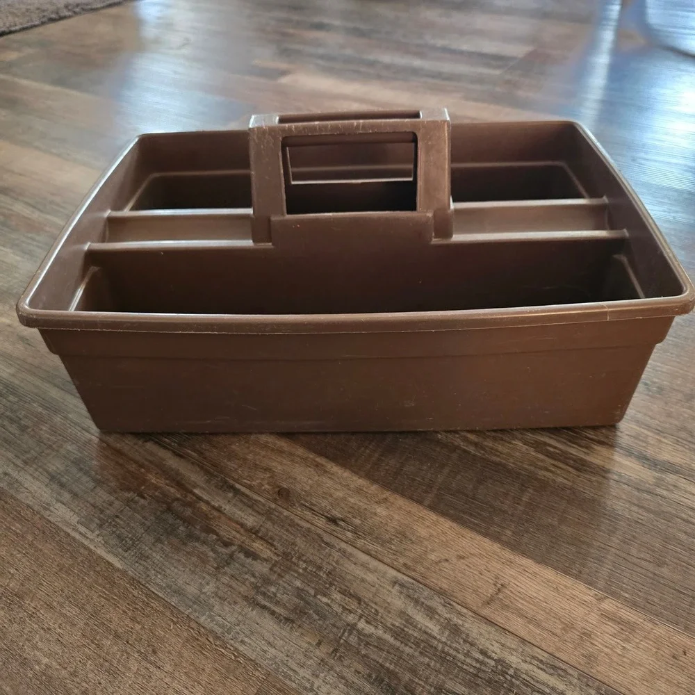 Vintage Kent Pet Food Duke & Dutchess Plastic Brown Tote Carry Container‎ USA